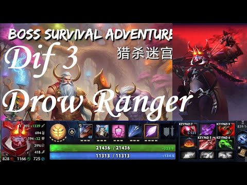 Видео: BSA Drow Ranger №8 Ability Mod. Новый патч.  Boss Survival Adventure в соло. Сложность 3.