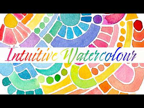 Видео: Рисуй со мной | Радужная акварельная абстракция