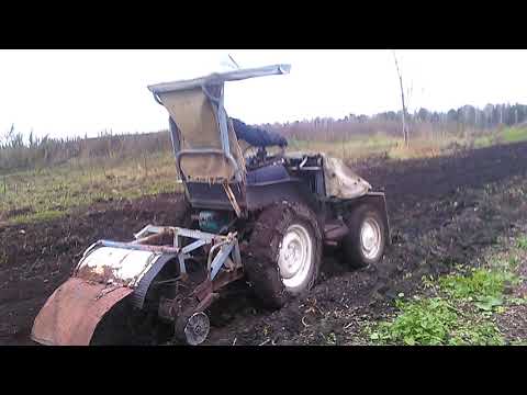 Видео: Трактор из запорожца Видео 1/4