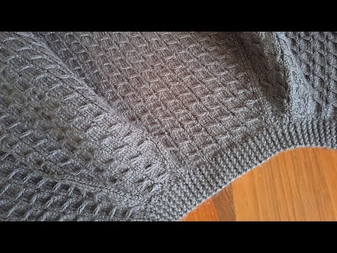 Видео: Кардиган с воротником, размер 40, часть 2