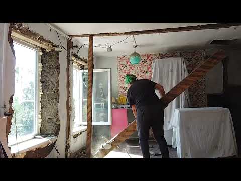 Видео: Переделки в саманном доме. Чем заняться когда муж на вахте🤣