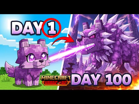 Видео: Я выжил 100 дней в облике Аметистового Волка в хардкорном Minecraft