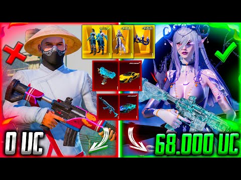 Видео: 68 000 UC - Я В ШОКЕ! СУПЕР ПРОКАЧКА АККАУНТ В PUBG MOBILE! ВЫБИЛ ВСЁ ЗОЛОТО и McLaren В ПУБГ МОБАЙЛ