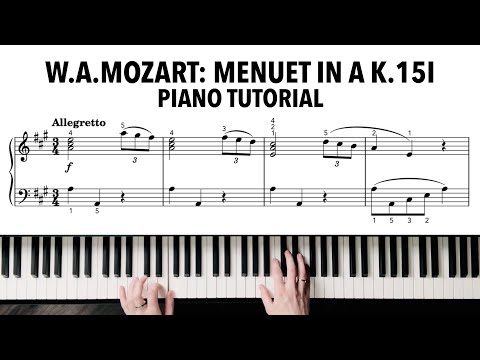 Видео: В. А. Моцарт: Менуэт ля мажор K.15i | Учебное пособие по фортепиано