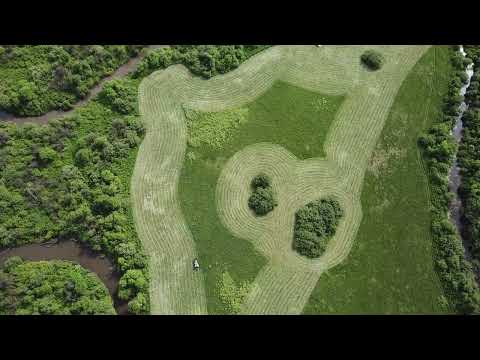 Видео: Кошение покоса КДН-210 с высоты птичьего полета.