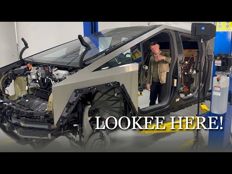 Видео: Первая в мире разборка Cybertruck — электронное управление, 48 В, аккумулятор и гигатрансляции