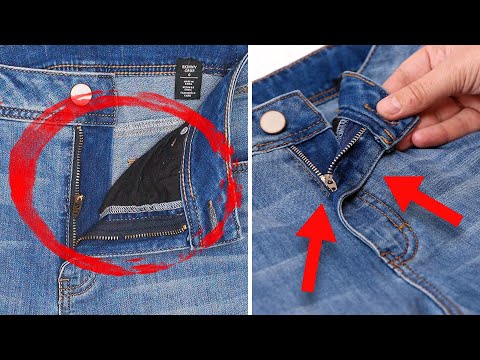 Видео: Самый простой способ починить/ заменить сломанную молнию на джинсах!