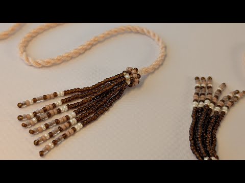 Видео: Beads Tassels 🤎🤍🩶 Китиці з бісеру