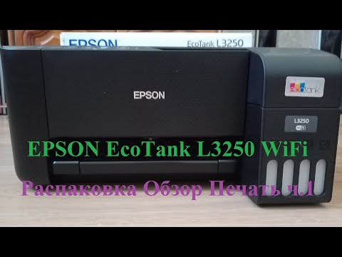 Видео: EPSON EcoTank L3250 WiFi Распаковка Обзор Печать ч 1