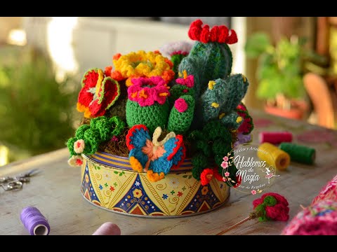 Видео: Кактус!!!! Коробка для шитья красивых кактусов, связанных крючком!