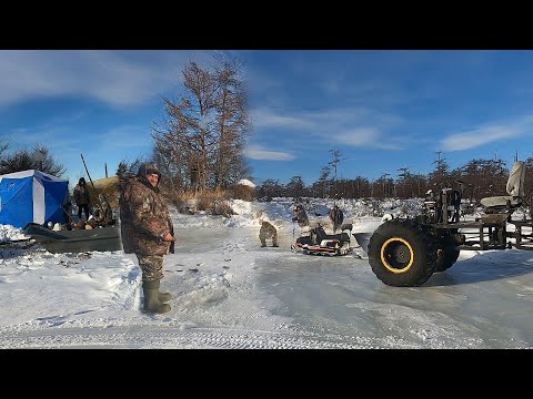 Видео: Топчем дорогу на зимнюю рыбалку каракатом.
