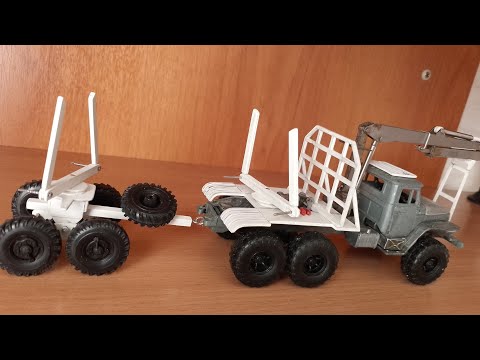 Видео: Урал лесовоз с КМУ, реставрация.