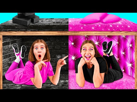 Видео: Секретный Домик Под Кроватью | Богатая vs Бедная Сумасшедший Челлендж от TeenChallenge