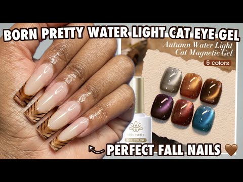Видео: ЛУЧШИЙ гель-лак «кошачий глаз» на осень | Гель-лак Born Pretty Water Light Cat Eye | Animal Nails