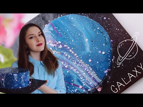 Видео: Космический GALAXY 🌌 ТОРТ | СТАБИЛЬНЫЙ КРЕМ и ЗЕРКАЛЬНАЯ ГЛАЗУРЬ НА МЕДУ | #Juli_FoodSweets