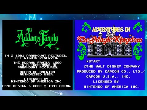 Видео: Прохождение The Addams Family и Adventures in the Magic Kingdom. Nes.