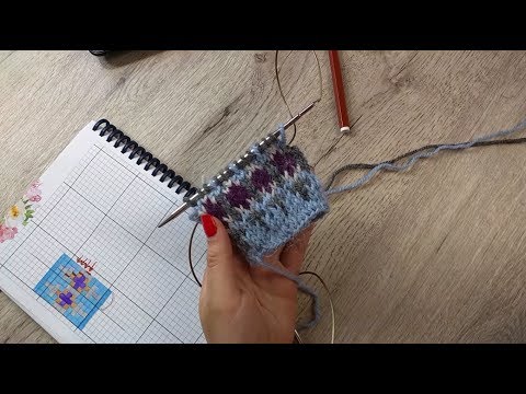 Видео: Как Красиво Вязать Спицами Жаккард Без Протяжек по Кругу