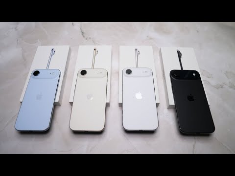 Видео: iPhone Air во всех цветах: небесно-голубой, золотой, облачно-белый и космический черный!