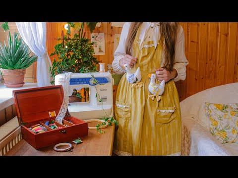 Видео: Снежные зимние дни. Медленный ритм жизни в деревне. Выпечка хлеба и шитье весенних уток