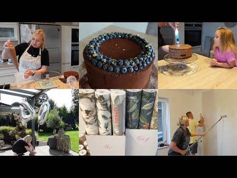 Видео: VLOG🇩🇪: КРАСИМ ПОТОЛОК И СТЕНЫ/ КЛЕЕМ ОБОИ 🏠 СОБИРАЮ ТОРТ 🎂 40 ЛЕТ МУЖУ🎉