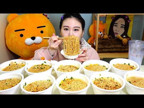 Видео: 10 чаш миски с супом с лапшой Hot & Spicy (миска с лапшой быстрого приготовления) Mukbang ест звук