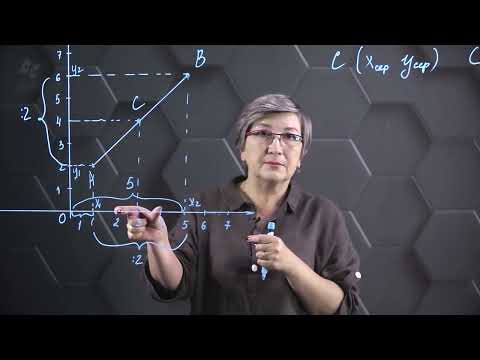 Видео: Координаты середины отрезка. 8 класс.