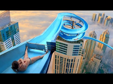 Видео: 45 Самых Крутых Горок в Аквапарке, От Которых Ты Офигеешь.