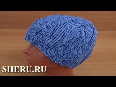 Видео: Вязание шапочки Урок 31 часть 2 из 3 Вязание спицами