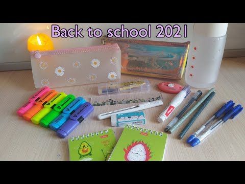 Видео: Back to school 2021// собираю пенал в школу// моя канцелярия// 9 класс