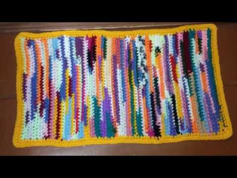 Видео: Из остатков ниток//Вязанный коврик
