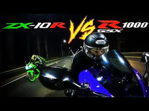 Видео: ЗАРУБА Suzuki GSX-R 1000 K7 vs Kawasaki ZX-10R Ninja 10