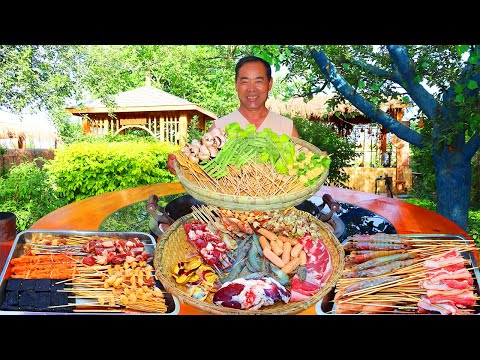 Видео: Самая вкусная жареная еда летом: секретный рецепт соуса для макания! |дядя деревенский гурман