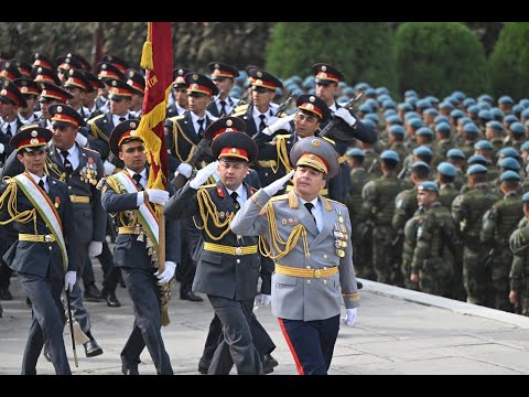 Видео: Паради ҳарбӣ бахшида ба 80 солагии рӯзи ғалаба дар Боғи Ғалаба