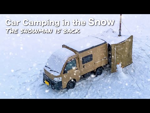 Видео: Одиночный кемпинг на машине в заснеженном поле. Bluetti Elite 200 V2 | Расслабляющий ASMR