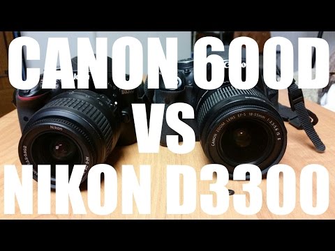 Видео: Выбираем зеркалку для начинающих! Nikon D3300 vs Canon 600D! Обзор, сравнение, видео тест.