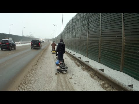 Видео: Мотобуксировщик Тягун. Гора Соколка.