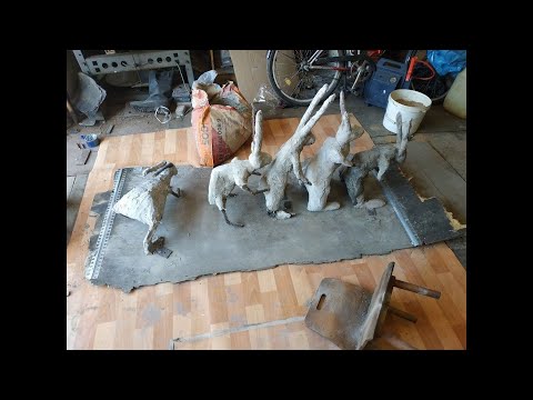 Видео: ошибки  скульптора  работа  из  арт  бетона.