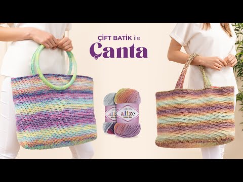 Видео: Alize Cotton Gold Batik ile Çanta Yapımı • Summer Bag Tutorial • ВЯЗАНИЕ СУМКИ