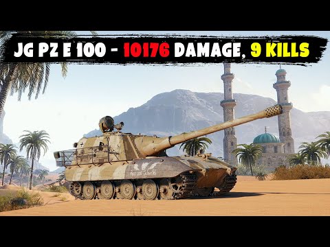 Видео: JAGDPANZER E 100 - 10176 общего урона, 9 уничтоженных танков #worldoftanks, #wotreplays, #миртанков