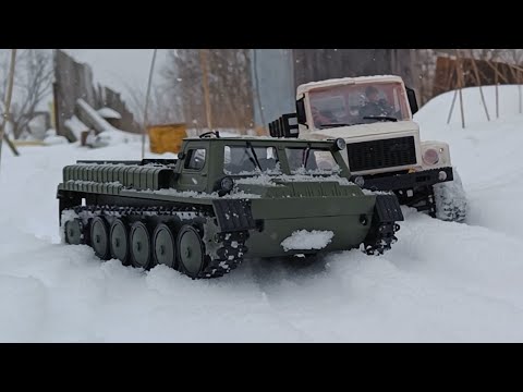 Видео: Тест WPL E-1 с нормальной электроникой. WPL E-1 esc upgrade & snow off road test.