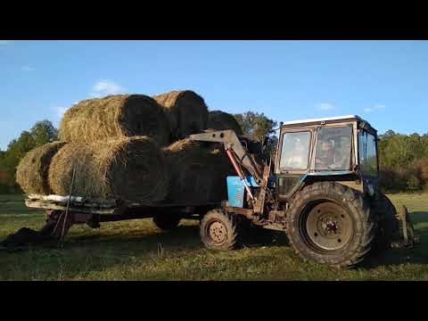 Видео: Грузим сено рулоны 2 часть