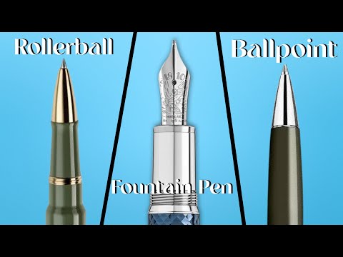 Видео: Роллер, перьевая ручка или шариковая ручка: что лучше?