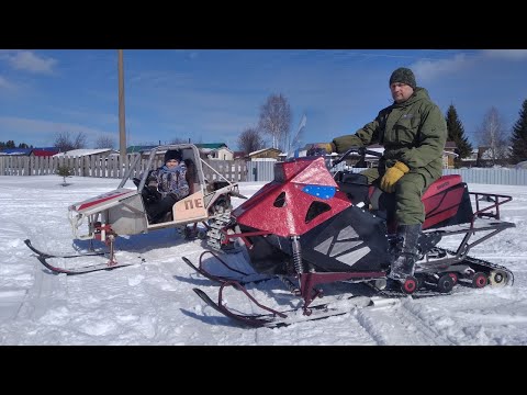 Видео: САМОДЕЛЬНЫЙ СНЕГОХОД для рыбалки