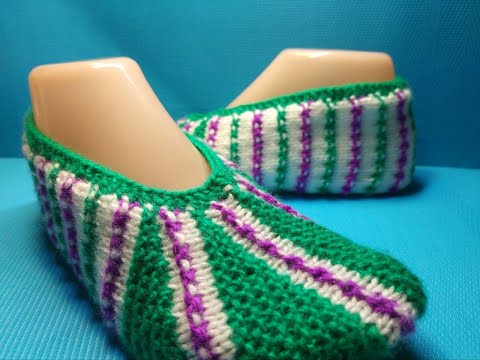 Видео: #824 🌟 ТАПОЧКИ СПИЦАМИ ЧАС ТИЧНЫМ ВЯЗАНИЕМ/ СЛЕДКИ НА ДВУХ СПИЦАХ.🔔