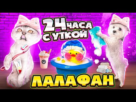 Видео: 24 ЧАСА С УТКОЙ ЛАЛАФАНФАН! Купаем УТКУ в ПЕНЕ!