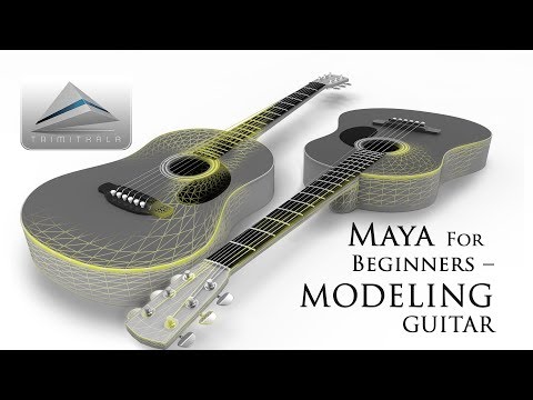 Видео: Maya для начинающих — Моделирование гитары — Учебное пособие | Изучите Maya