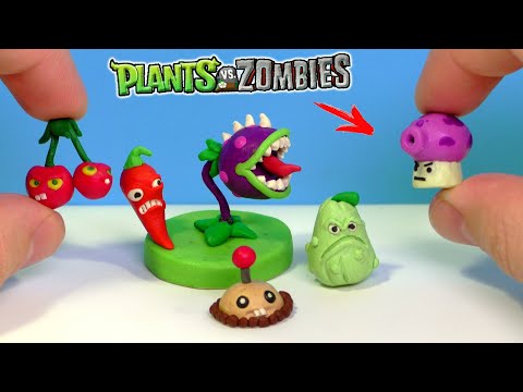 Видео: Лепим РАСТЕНИЯ из игры Растения против Зомби - Часть 1 | Plants vs Zombies