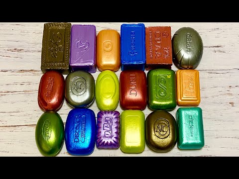 Видео: ASMR Soap/ cutting dry paint soap/ резка сухого крашенного мыла