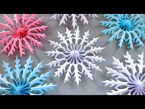 Видео: ❄️ СНЕЖИНКА ИЗ БУМАГИ ❄️ 3D PAPER SNOWFLAKE ❄️