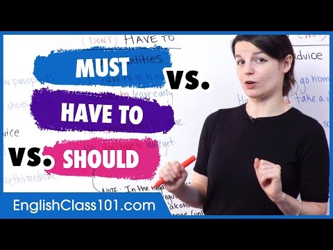 Видео: Must, Have to и Should для обозначения обязательств и советов на английском языке